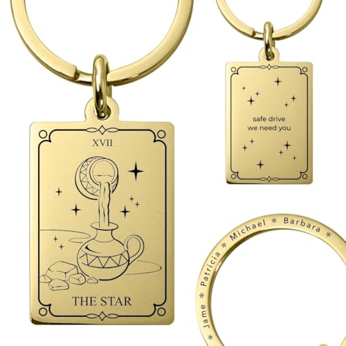 Customized Tarot Card Keychain - The Star Deck Reader Gift