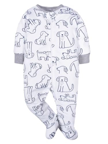 Onesies Brand baby boys 4-pack 'N Plays Footies and Toddler Sleepers, Dog, Newborn US — view 3