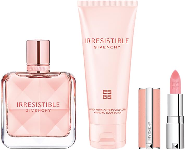 GivenchyIrresistible Eau de Parfum 50ml Gift Set 2024 (Contains 50ml EDP, 100ml Body Milk and 1.5g Le Rose Perfecto Lipstick)