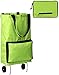 Carro de la compra plegable carrito de la compra ruedas carros mercado cesta de equipaje, Green (Verde) - B074020