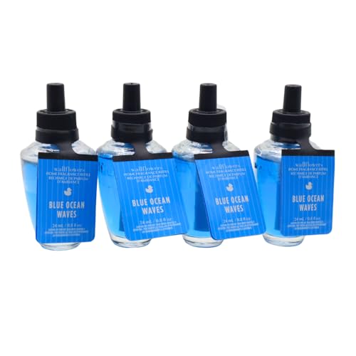 Bath & Body Works BLUE OCEAN WAVES Wallflowers Home Fragrance Refill 0.8 fl oz - 4 pack