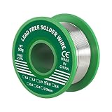 Lötdraht, 0,8 mm Bleifreier Lötdraht Löten Zinn, Bleifreies Lot mit Kolophoniumkern für Reparatur und DIY Elektronische Elektrische Lötkomponenten. (50 g)