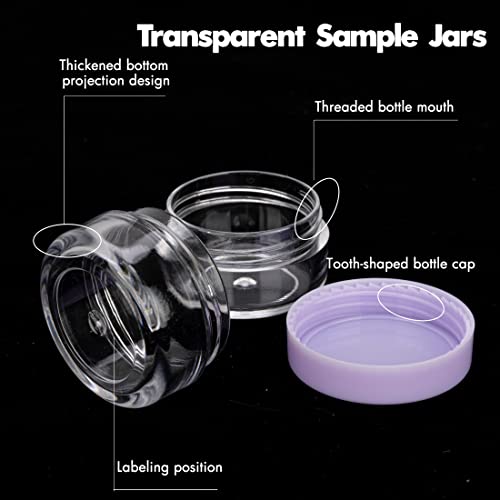 image for GOLACKY 100 Mini Sample Jars with Lids - 3 Gram Capacity, Makeup Trave