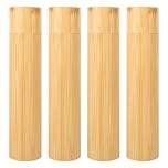 Eco Bamboo Scattering Urn - Biodegradable Scattering Tube for Ashes - Small Adult Cremation Urn, Eco Friendly Biodegradable Urns for Human & Pet Ashes (Set of 4)