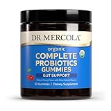 Dr. Mercola Complete Probiotics Gummies, 30 Servings (30 Gummies), 5 Billion CFU per Gummy, Dietary Supplement, Digestive Support, Non-GMO, Certified USDA Organic