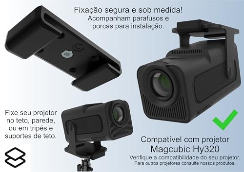 Suporte Parede Compativel C/Projetor Salange Hy320 Magcubic (Preto)