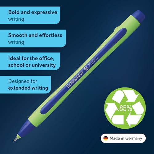 Schneider Xpress Fineliner (Tinte dokumentenecht, Strichstärke 0,8 mm, Made in Germany) 6er Set, sortiert