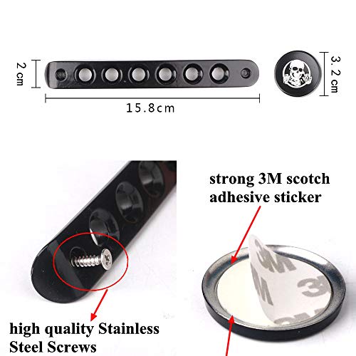 Hozan 5Pcs Black Door Handle Insert With Skull Push Button Cover Trim Compatible With Wrangler Jk Unlimited 2007-2017 #TOP3