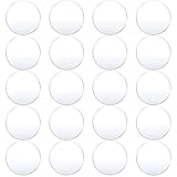 20 Stück Klare Acrylplatten（10*0.2cm）,VEGCOO Transparente Runde Acrylplatten Acrylscheiben für DIY Bilderrahmen Malerei DIY Craft Scrapbooking Display Bilderrahmen Malen(10*10*0.2(Nicht porös))