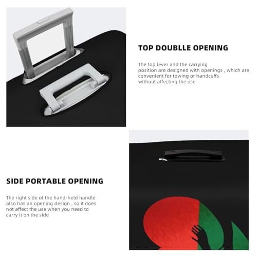 Travel Luggage Cover Madagascar Madagascan Flag Heart Fashion Washable Baggage Suitcase Protector Fit For Luggage Large4