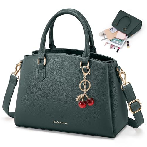 RAINSMORE Sac a Main Femme en Cuir PU Sac a Main avec Bandoulière Amovible Sac a Main Femme Cuir Convient pour Tablette 11 Pouces Sac à Main pour le Travail...