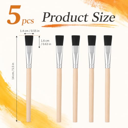 Set de 5 Pinceles Pequeños para Pintura con Cerdas Planas Fibra Sintética Fibraze miniatura 2