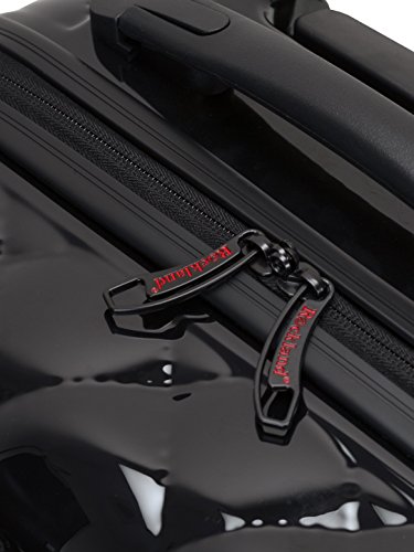 Rockland Quilt Hardside Expandable Spinner Wheel Luggage Set, Black, 3-Piece (20/24/28) #TOP5