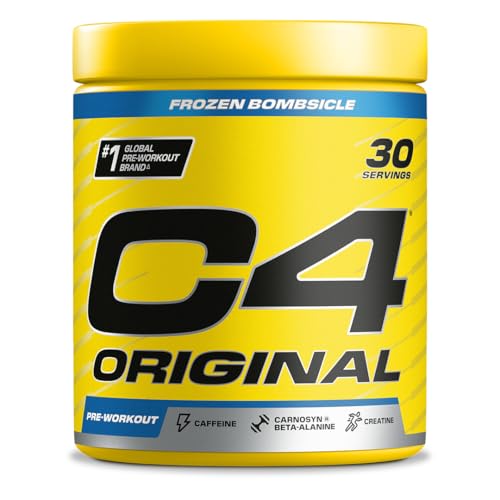 C4 Original Beta Alanine Sports Nutrition Bulk Pre Workout Powder for Men & Women | Best Pre-Workout Energy Drink Supplements | Creatine Monohydrate | Frozen Bombsicle | 30 Servings