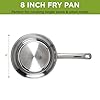 Ecolution Classic Stainless Steel Fry Pan, Professional Quality Sauté, Encapsulated Base, Comfort Grip Riveted Handles, All Cooktop Safe, Oven Safe, Dishwasher Safe, 8-Inch #1