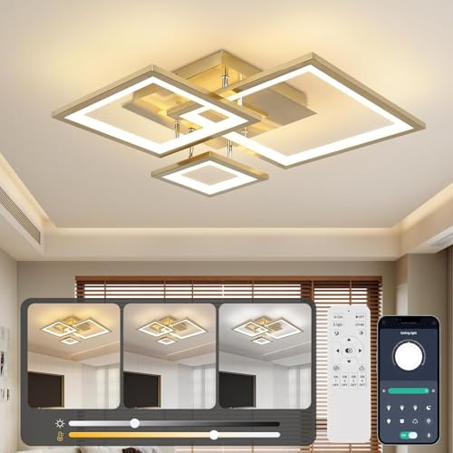Lampe de plafond LED avec télécommande 3000k-6500k pour la chambre