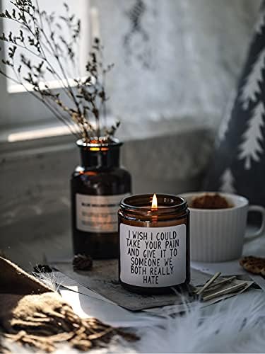 Get Well Soon Gift Funny Sympathy Soy Candle Encouragement Support Gift I Could Take Your Pain After Surgery Gifts for Women, Her, Friends (Pain)