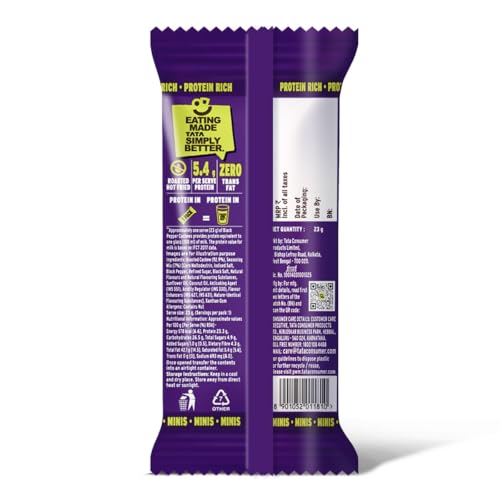 Image of Tata Simply Better O.G Black pepper Cashews, 23g (Pack of 5), Rich in Protein, Party Snack, Delicious Kaju Nuts, Ready To Eat Snack, No Palm Oil, No Trans Fat
