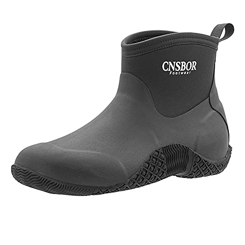 CNSBOR Men's Work Boots - Waterproof, Lightweight, Ankle Garden Boots
