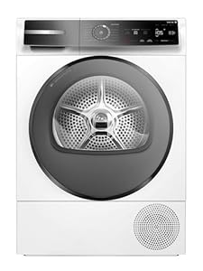 Bosch WQB246D41 Serie 8, Wärmepumpentrockner 9kg, Silent Dry - Extrem leise, Schneller getrocknete Wäsche, Auto Dry, Selbstreinigender Kondensator, Trommelinnenbeleuchtung, Home Connect, Weiß