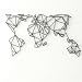 DEKADRON World Map Wall Art - Geometric World Map - 3D Wall Silhouette Metal Wall Decor Home Office Decoration Bedroom Living Room Decor Sculpture (40" W x 23" H / 101x58cm)