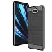 Produktbild AIFIVE Sony Xperia 10 Hülle, Flexiblem TPU Silikon Hybrid Schutzhülle Kohlenstoff-Fasern Tasche Slim-Fit Case für Sony Xperia 10 (Schwarz)