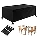 Farruto Housse de Meubles, Housse Salon de Jardin 420D Oxford Housse de Protection étanche Bâche Anti-UV pour Tables de Jardin Meubles de Patio, Housse de Protection Robuste 180x120x74cm