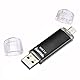 Hama 64GB USB-Speicherstick mit USB 3.0 & microUSB (2-in-1 USB-Stick, z.B. für Android Handy, Tablet, Computer, Notebook, PC, Laptop, MacBook, OTG, 40MB/s) Handy-Stick, Doppel Memory-Stick schwarz