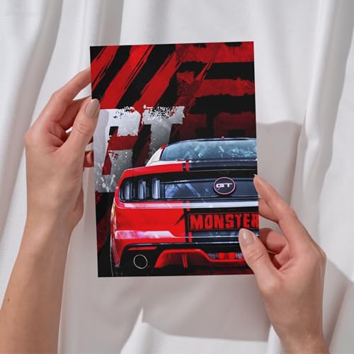 Image of Posters Inc Sports Cars Posters for Wall A4 Size Aesthetic Setup 300 GSM Matte Paper Pack of 6 Automotice Motorsport Decor for Gaming Room, Bedroom, Home, Office & Living Room Glue Dots Included