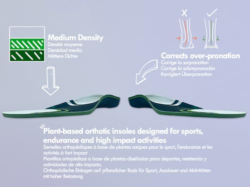 Semelles voûte plantaire randonnée GS Eco-Active vertes XL