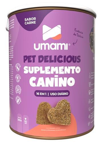 Umami Suplemento Canino 16 em 1 – 240g | Sabor Carne Natural | Fortalece Articulações e Imunidade |