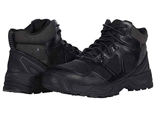 Shoes for Crews Defender Mid, Men\'s, Women\'s, Unisex Soft Toe (ST) Work Shoes, Slip Resistant, Water Resistant, Black, Men\'s 11.5 / Women\'s 13