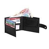 RAS Mens Soft Smooth Genuine Leather Wallet With Id Card Slot and Coin Pocket 895 (Black) - Image 3