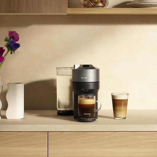 Nespresso Vertuo Pop+ Deluxe Coffee Machine with Milk Frother, Titan Silver | Coffee and espresso maker by Breville with 37 fl. oz. side tank. Aeroccino3 milk frother bundle for hot or cold milk foam. - image 4