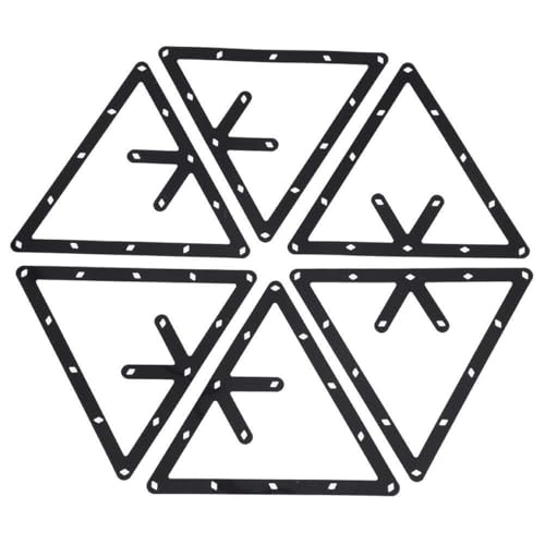 Laroal 6-teiliges Billard-Dreieck-Set Magic Rack Pro Perfekt für 8-Ball, 9-Ball und 10-Ball Präzises und langlebiges Billard-Rack für Heim und Profis