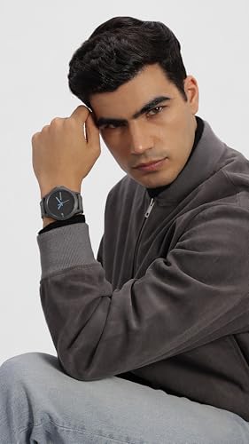 Image of Fastrack Space Rover Quartz Analog Black Dial Silicone Strap Unisex Watch-38024PP54 /NT38024PP54