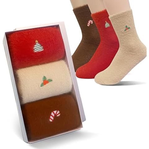 Jinny's Shoppe Women's Novelty Cute Funny Cotton Funny Warm Winter Holiday Christmas Socks Gift Set for Women Teen Girls (Christmas Icon) Cover