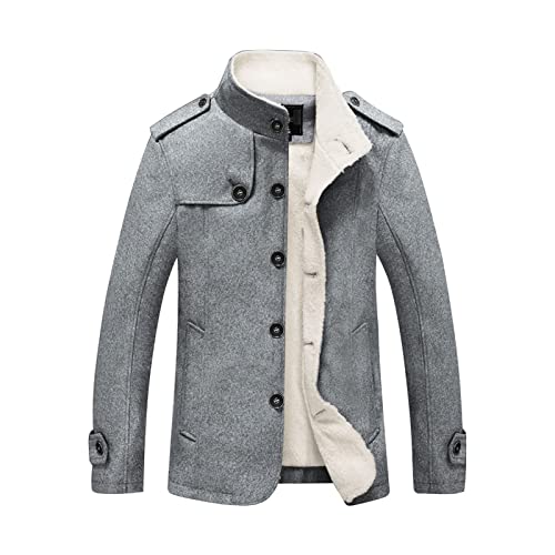 Manteau en laine col montant homme fini le froid en veste d'hiver