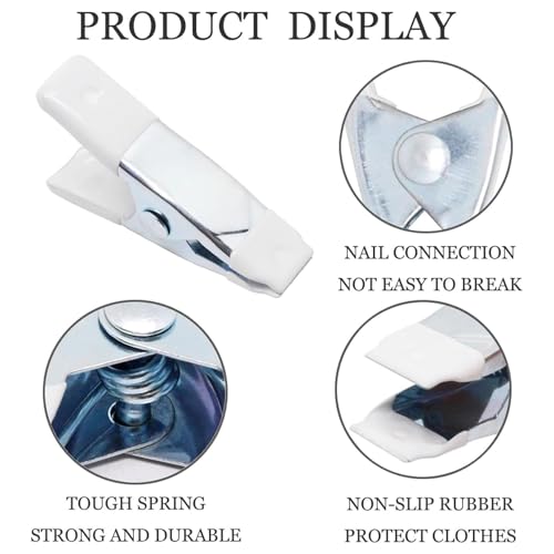 Image of 10Pcs 2 Inch Spring Clamps Small Clamps Spring Clips Clamps for Backdrop Balloon Archfor White