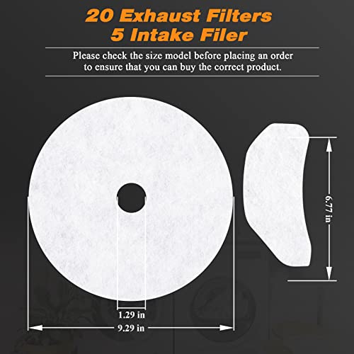 25PCS Cloth Dryer Exhaust Filter for Panda by Blutoget - Universal Dryer Lint Filter Cloth-Compatible for Panda Magic Chef Avant Sonya Dryer - 20 Exhaust Filter & 5 Air Intake Filter