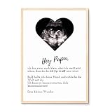 Personalisiertes Ultraschallbild Poster, Ultraschallbild Geschenk, Geschenk zur Geburt, Werdender Papa Geschenk, Vatertagsgeschenk Baby (Papa)