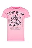 camp david leipzig hbf Inside Oil Dyed Camp David Herren T-Shirt mit Prints und Used-Optik