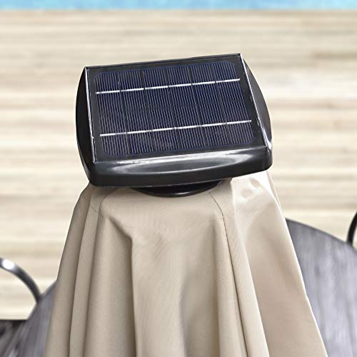 Purple Leaf 11 Feet Double Top Deluxe Solar Powered Led Square Patio Umbrella Offset Hanging Umbrella Outdoor Market Umbrella Garden Umbrella Black Buy Online In Aruba At Desertcart