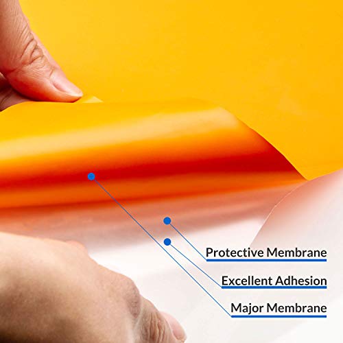 Image of RENLITONG Orange HTV Iron on Vinyl 12Inch by 10ft Roll Heat Transfer Vinyl for T-Shirt HTV Rolls for All Cutter Machine - Easy to Cut & Weed for Heat Transfer Design