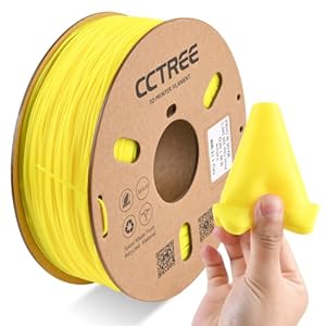 CCTREE TPU Filament 1.75mm, 1kg Spool (2.2 lbs), Flexible 3D Drucker Filament, Shore Hardness 95A, High Elasticity & Impact Resistance, Dimensional Accuracy ±0.03mm, Gelb