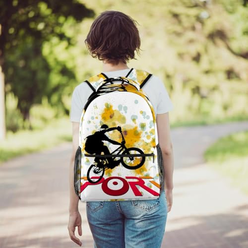 Sac à dos d'école multicolore au design unisexe et aux dimensions généreuses