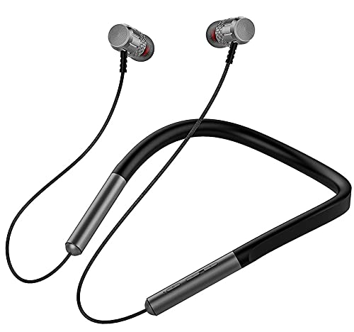 CROGIE Wireless Bluetooth V5.0, HD Immersive Audio, IPX5 Sweat and Water Resistance, in-Built mic and Voice Assistant (Active Black)(24H Playback)