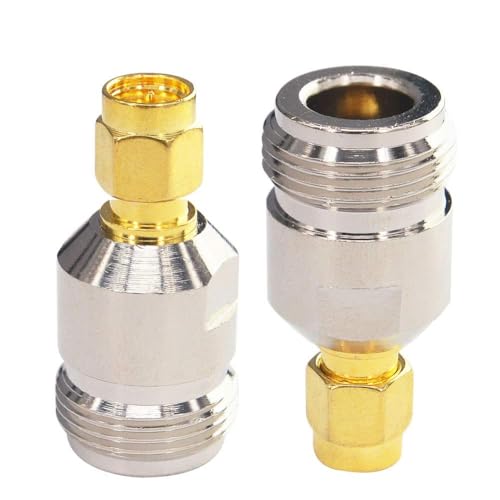 Adaptador coaxial N hembra a SMA macho, pack de 2 miniatura 6