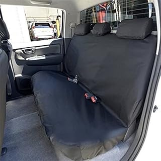 UK Custom Covers SC140B Tailored Heavy Duty Waterproof Rear Seat Covers Black - To Fit Toyota Hilux 2005-2016