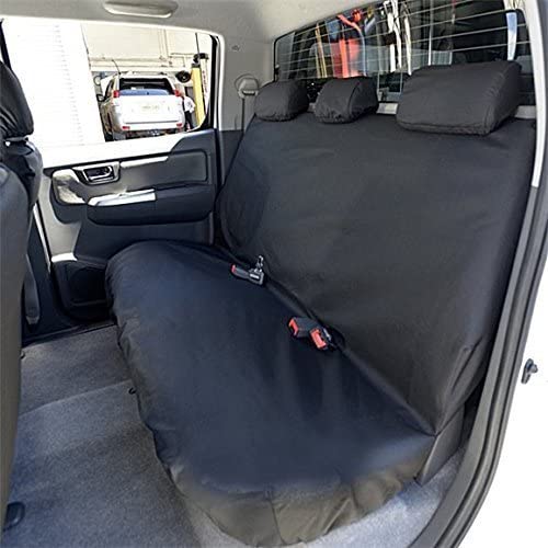 UK Custom Covers SC140B Tailored Heavy Duty Waterproof Rear Seat Covers Black - To Fit Toyota Hilux 2005-2016